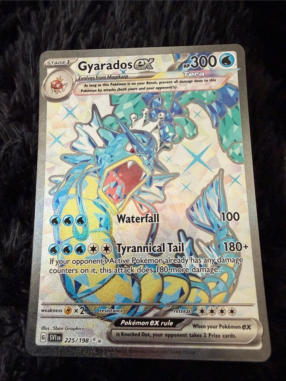 Pokemon Gyarados ex Shiny ultra rare 225/198 making super rare card